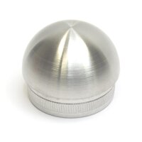 Edelstahl Endkappe V2A 42,4x2mm halb rund