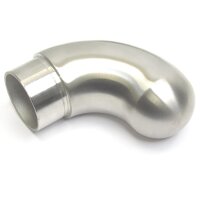 Edelstahl Endkappe V2A 42,4x2mm 90° Bogen rund