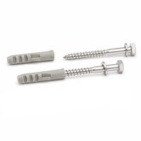 Edelstahl Handlauf Set Montageplatte mit 2 Bohrungen
