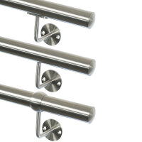 Edelstahl Handlauf Set Montageplatte mit 2 Bohrungen mit...